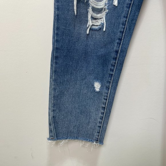 BLANK NYC The Rivington High-Rise Tapered Distressed Jeans sz 31 - Picture 2 of 14